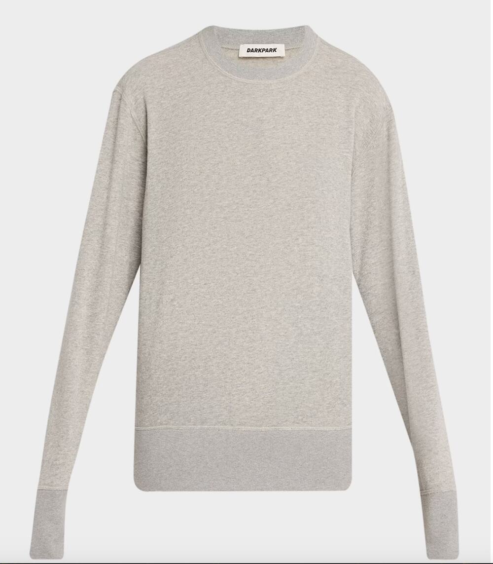 Darkpark You'll Never Take Me Off Grey Cashmere Crew Neck Sweatshirt Medium M
